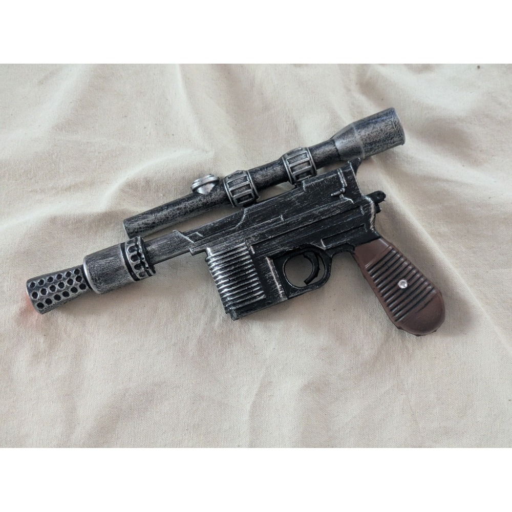 Star Wars Han Solo DL-44 Blaster Prop Replica Silver Black Weathered Cosplay